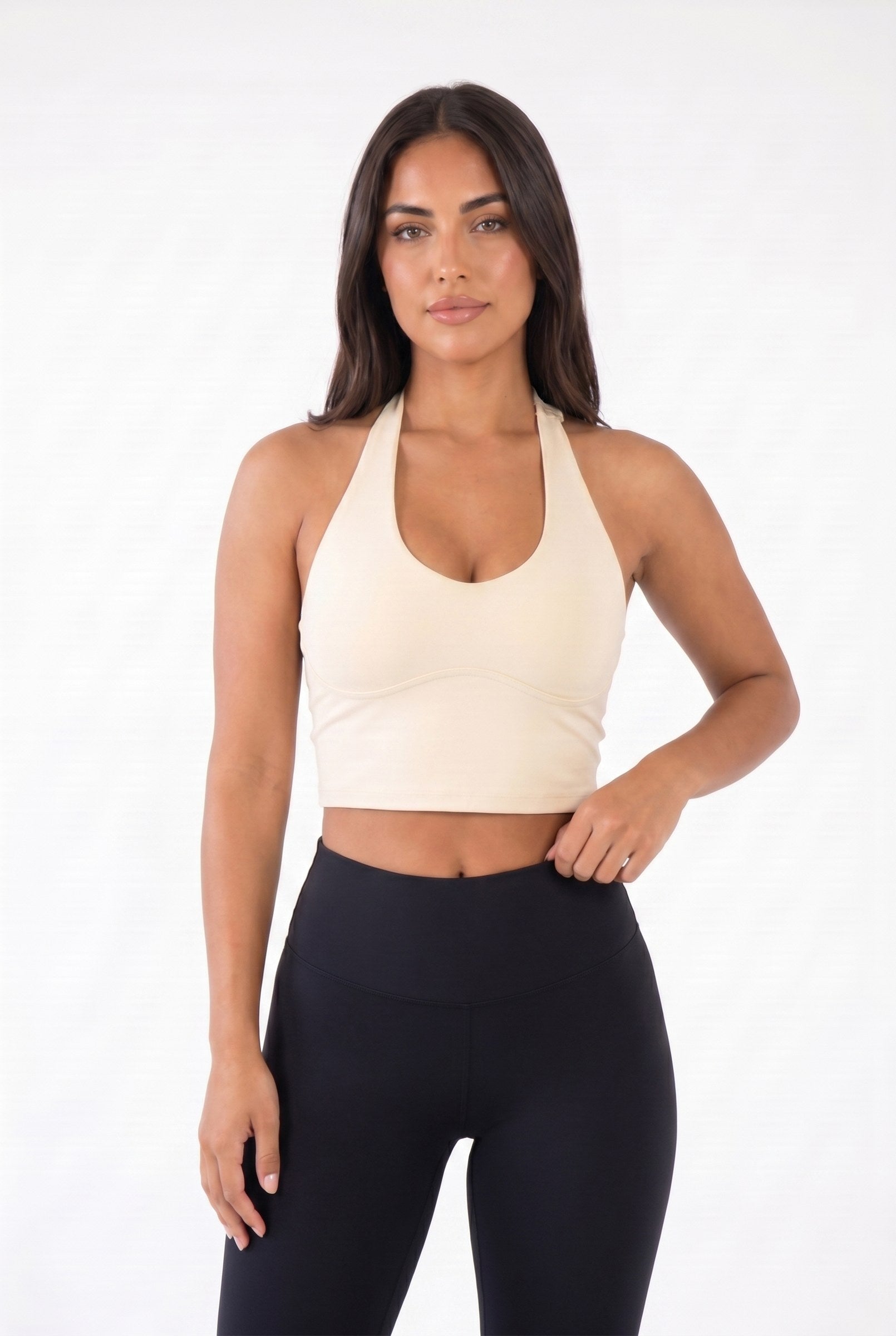 Women's Breezy NKD Halter Shelf Tank Top | Wren & Co.