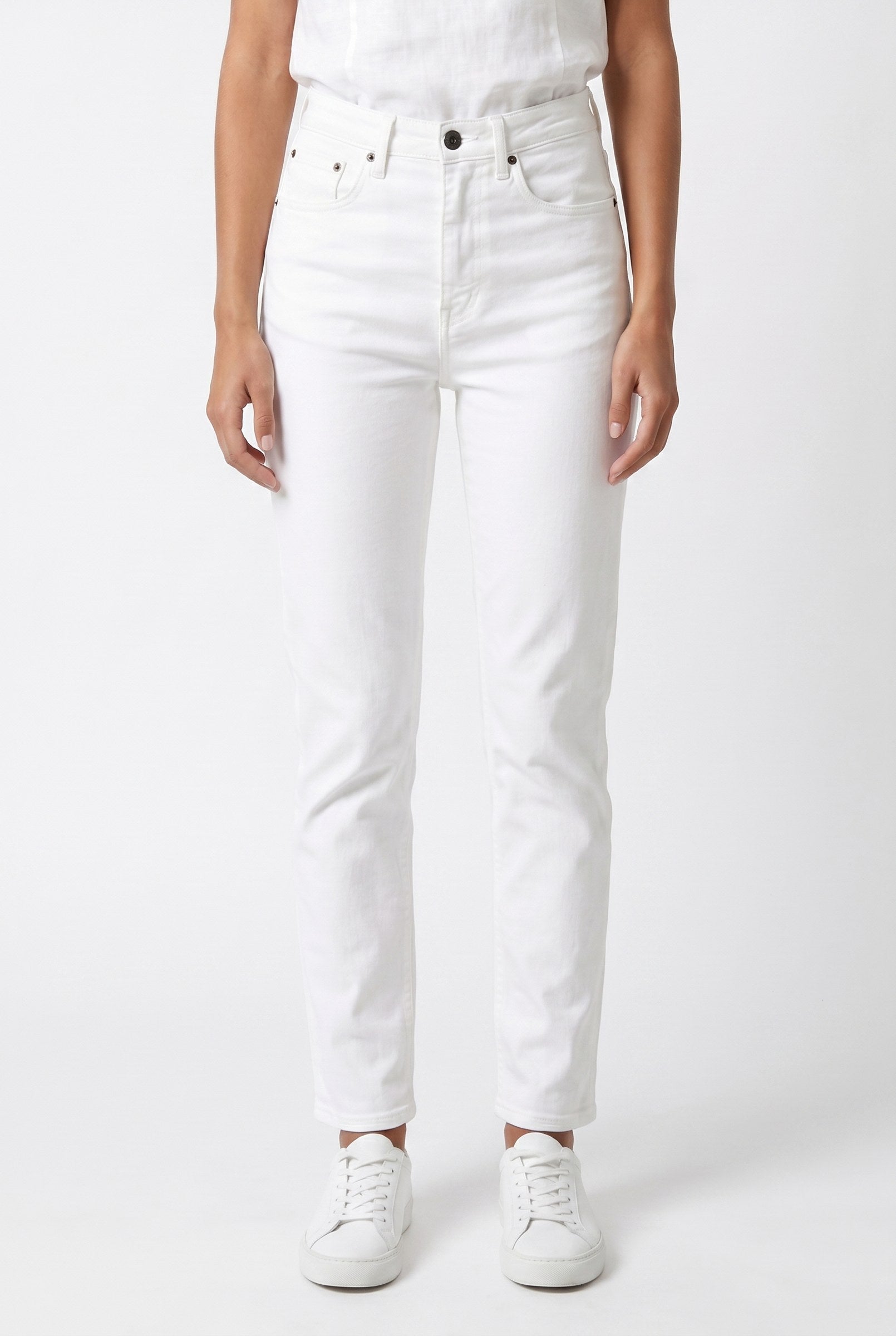 Women's Vintage Ecru High-Rise Mom Jeans | Wren & Co.