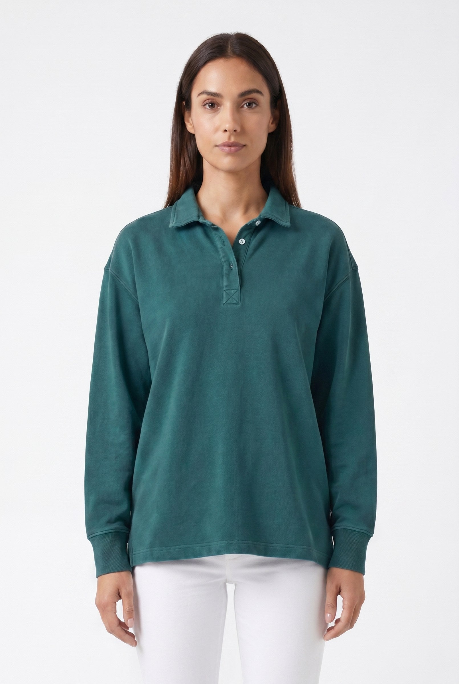 Women's Soft Half-Button Washed Sweater | Wren & Co.