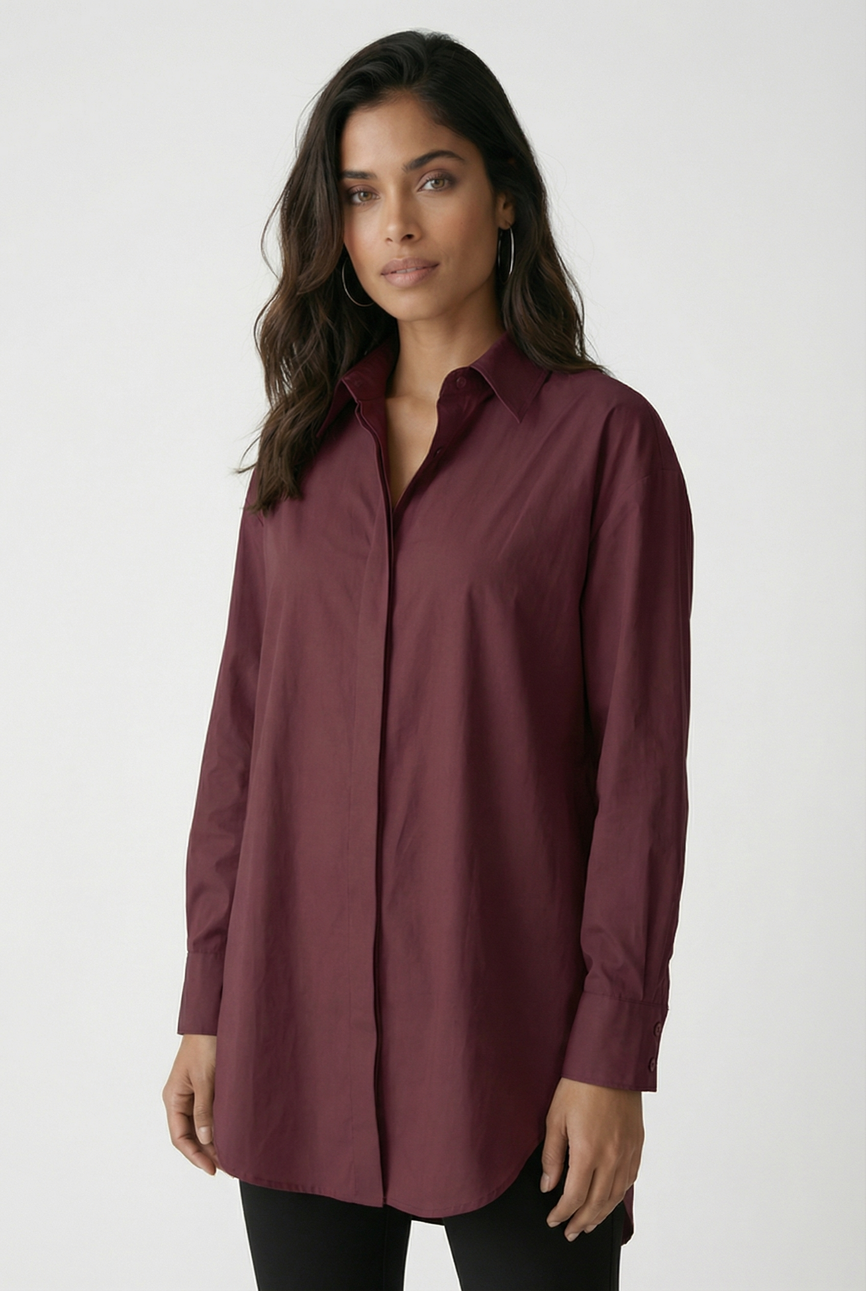 Women's Relaxed Oversized Cotton Button-Down Shirt | Wren & Co.