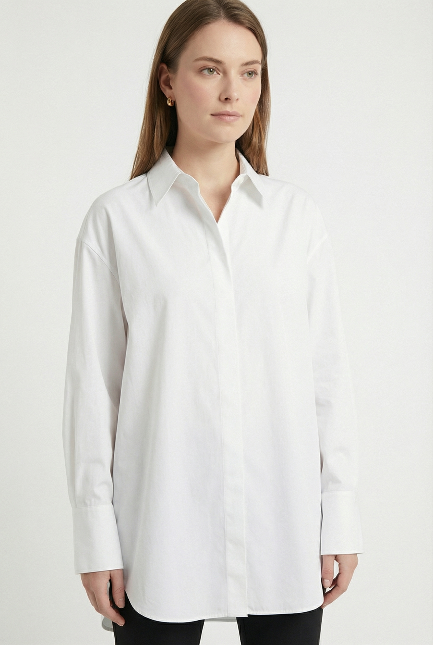 Women's Relaxed Oversized Cotton Button-Down Shirt | Wren & Co.