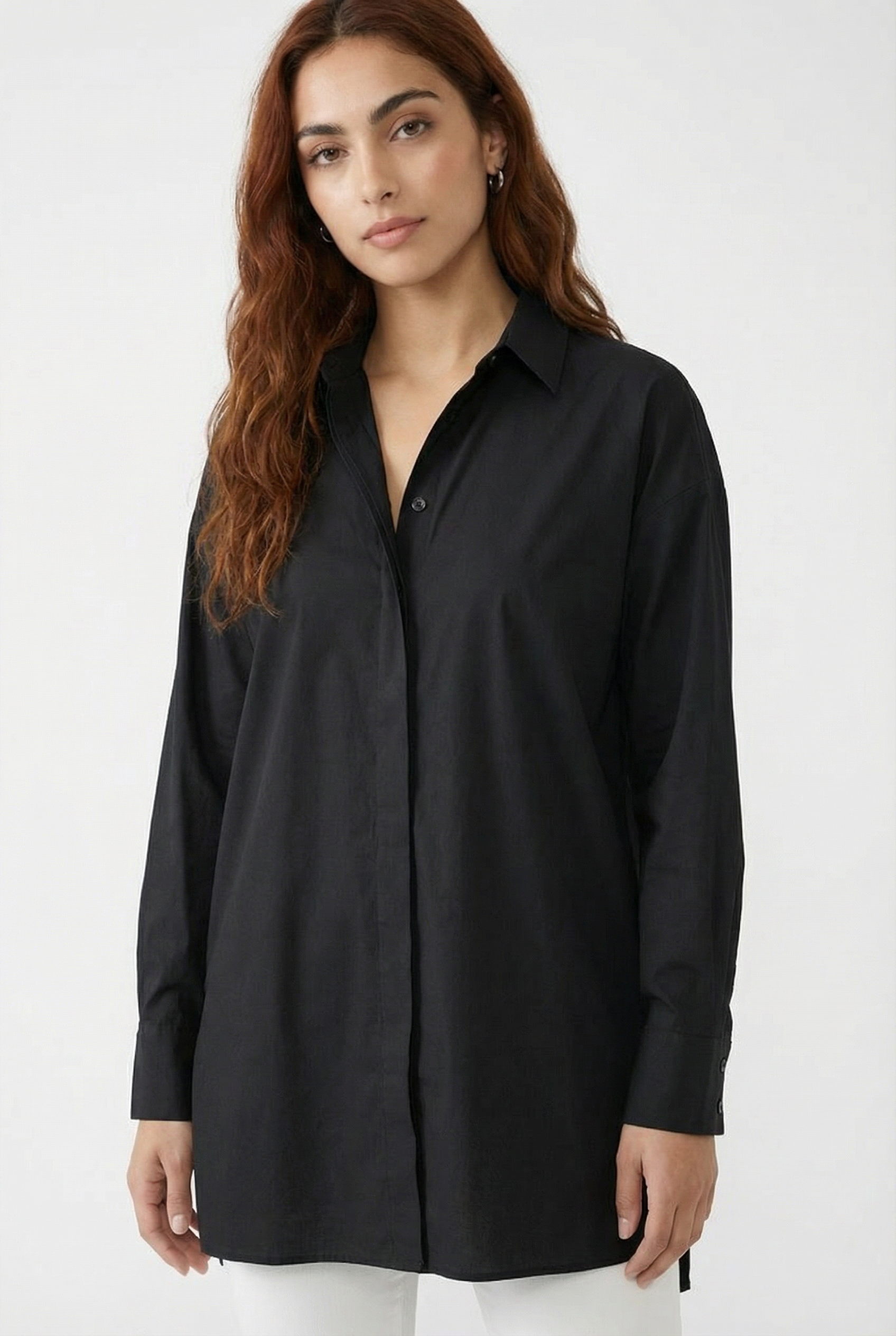 Women's Relaxed Oversized Cotton Button-Down Shirt | Wren & Co.