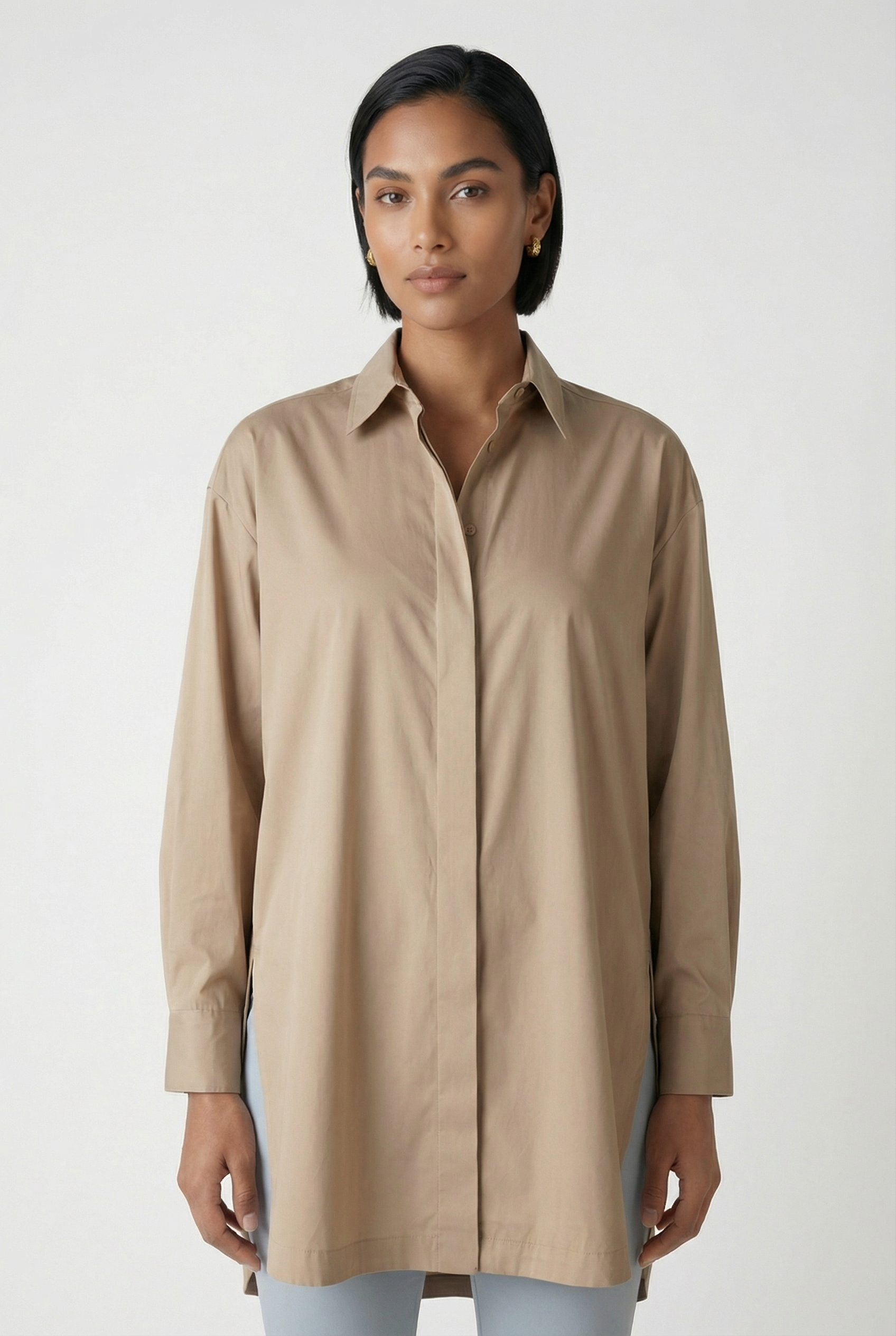 Women's Relaxed Oversized Cotton Button-Down Shirt | Wren & Co.