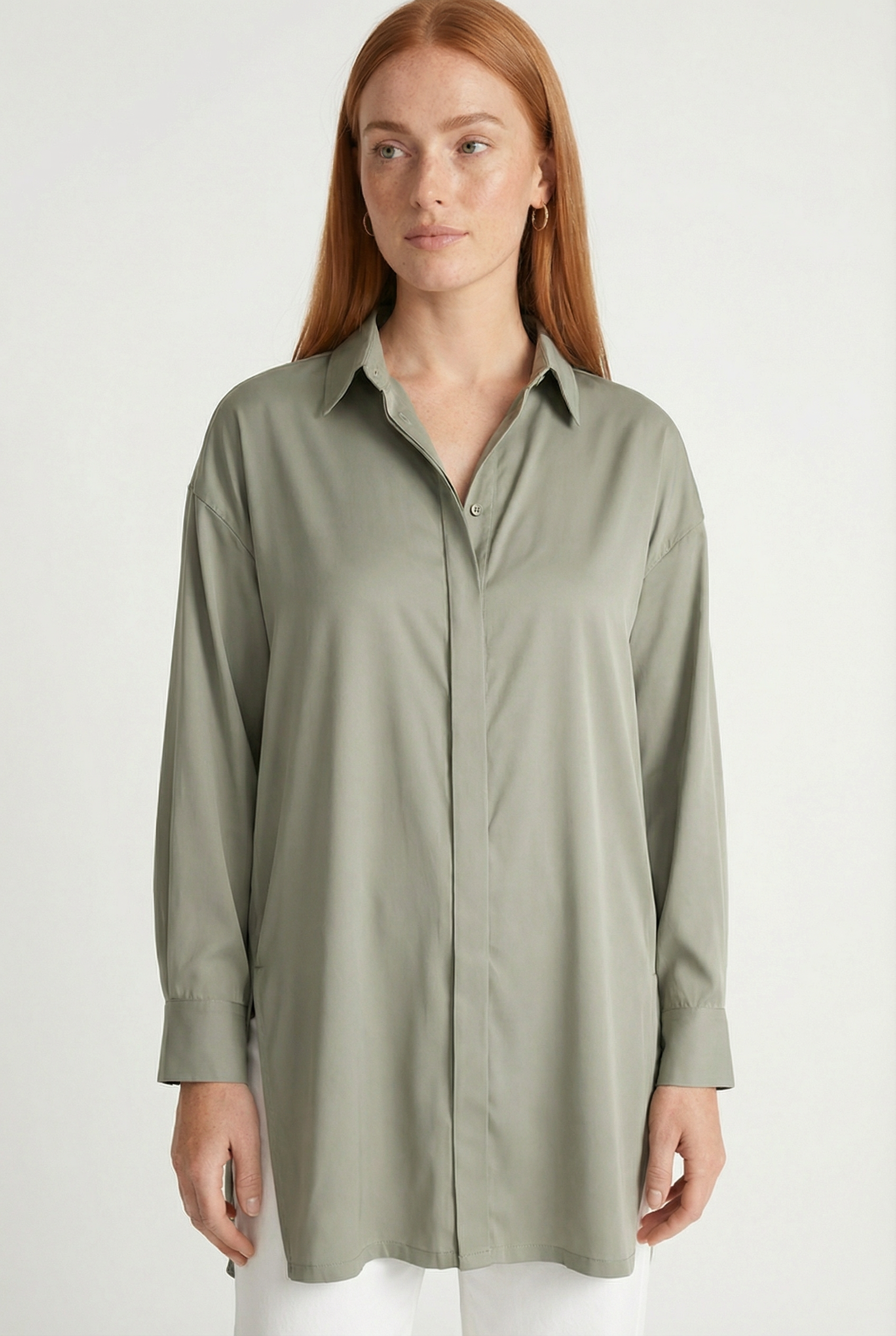 Women's Relaxed Oversized Cotton Button-Down Shirt | Wren & Co.