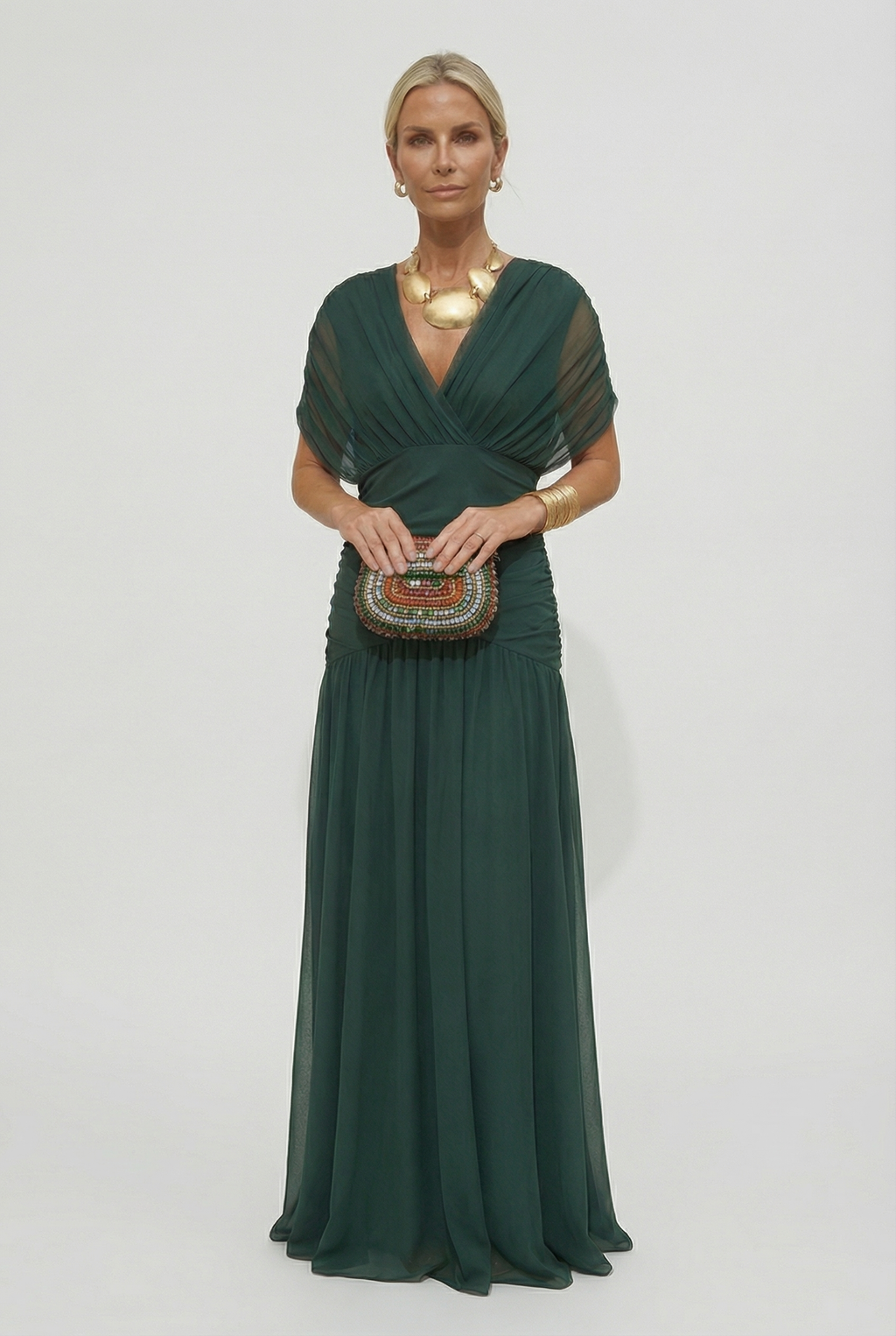Women's V-Neck Linen Maxi Dress | Wren & Co.