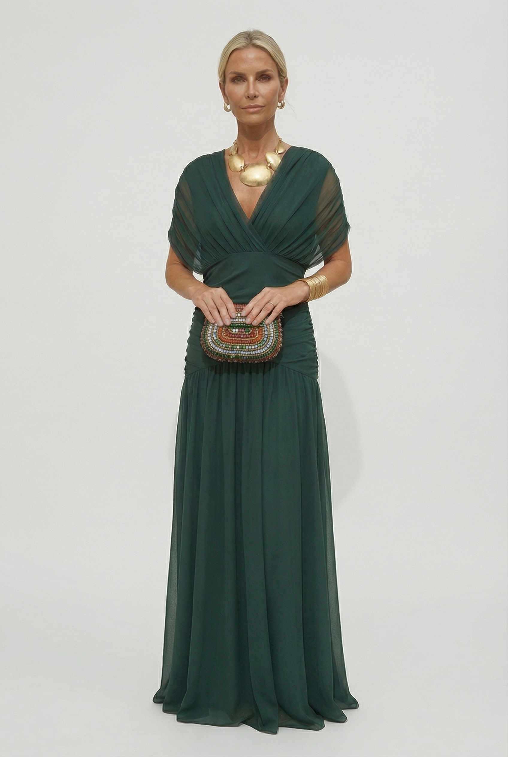 Women's V-Neck Linen Maxi Dress | Wren & Co.