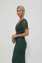 Women's V-Neck Linen Maxi Dress | Wren & Co.