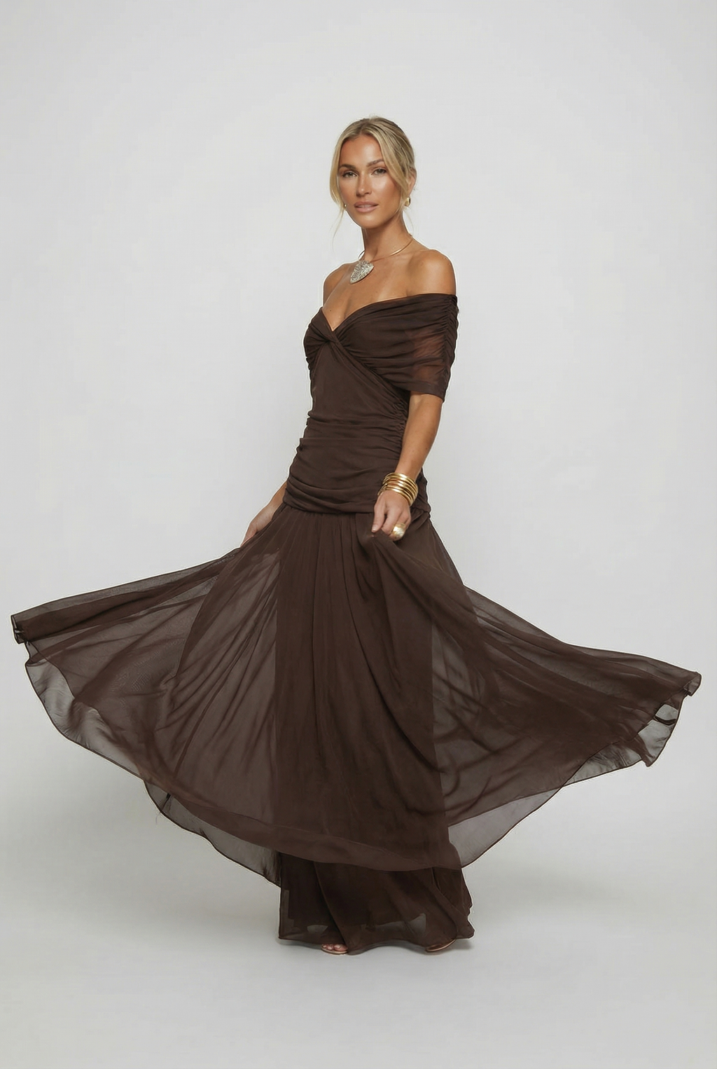 Women's V-Neck Linen Maxi Dress | Wren & Co.