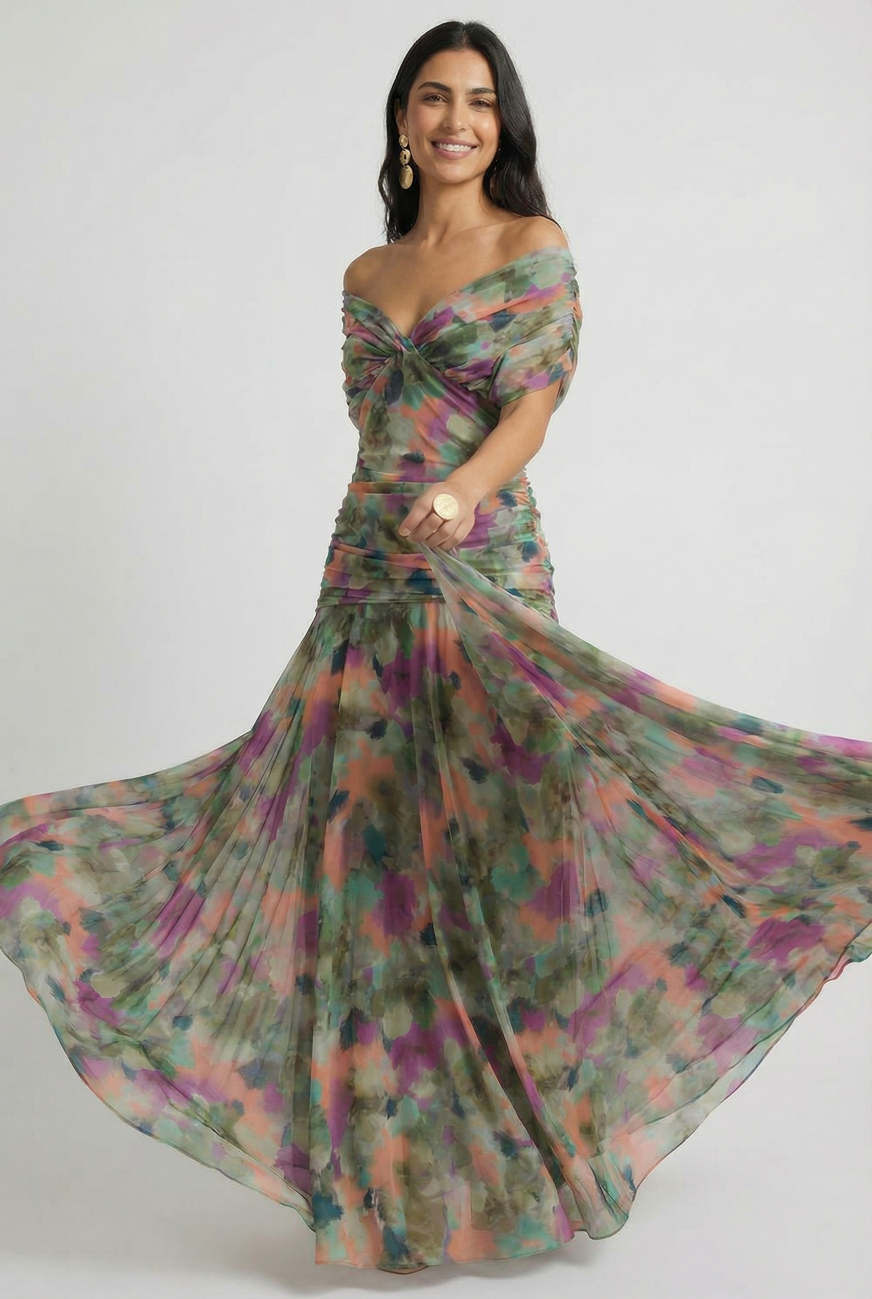 Women's V-Neck Linen Maxi Dress | Wren & Co.