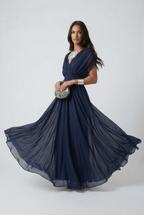 Women's V-Neck Linen Maxi Dress | Wren & Co.