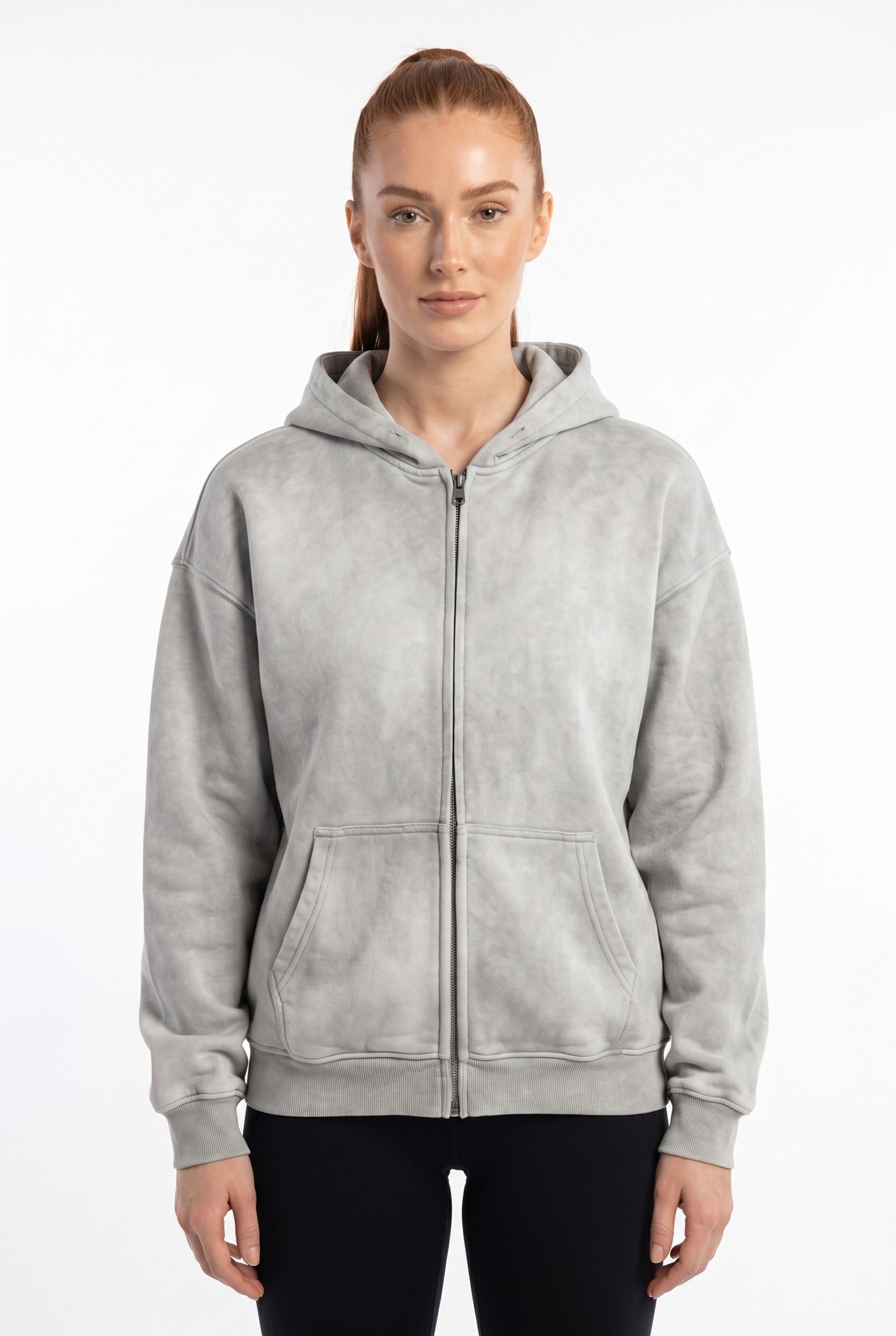 Women's Cozy Acid Wash Zip Hoodie | Wren & Co.