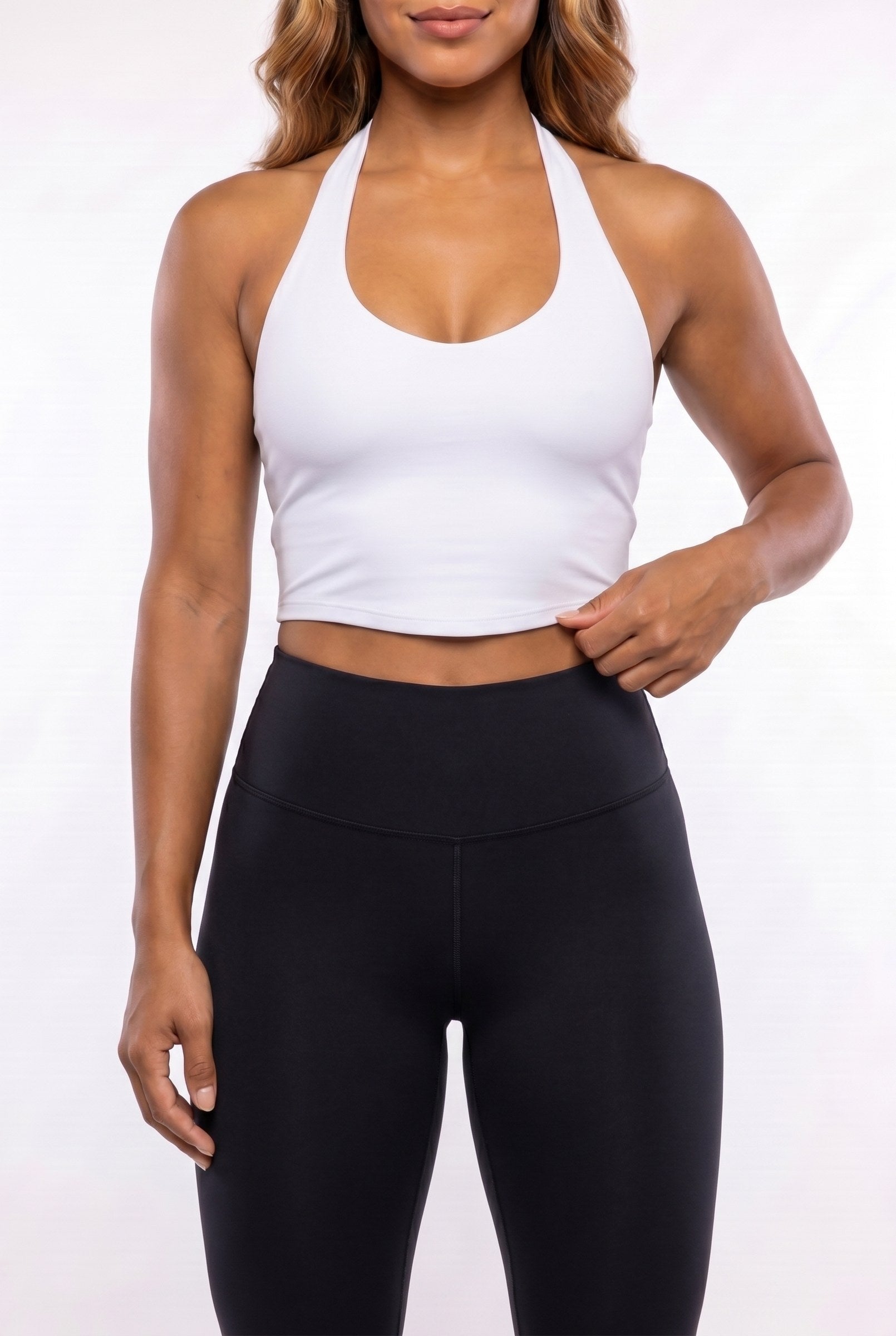 Women's Relaxed Halter Shelf Tank Top | Wren & Co.