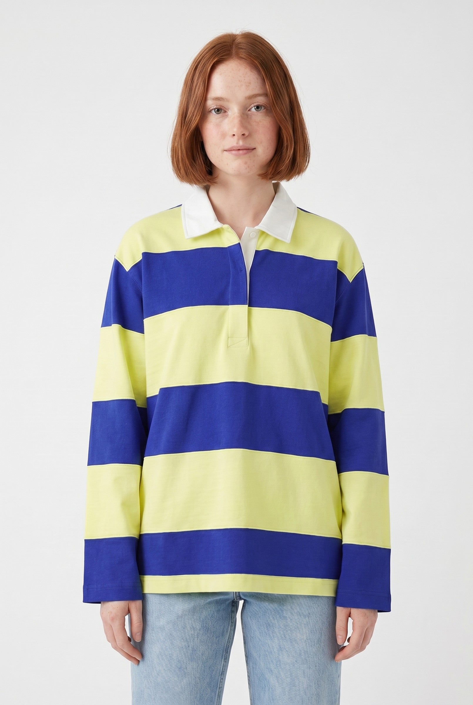 Women's Classic Striped Rugby Long Sleeve Polo | Wren & Co.